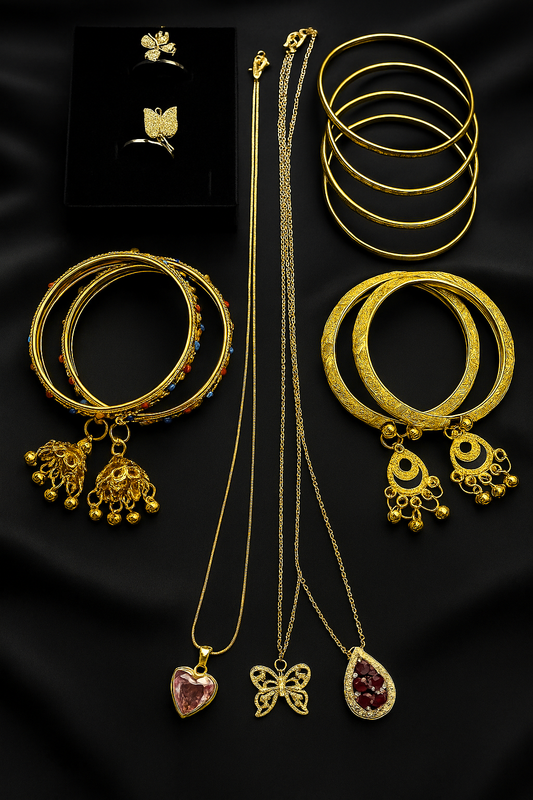 Golden Color Indian Jewellery Deal Limited Stock