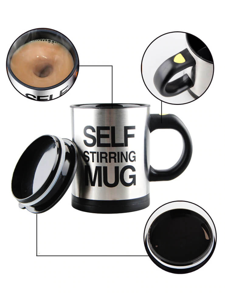 Self Stirring Mug | Coffee Tea Mug Cup